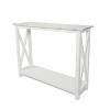 The Bianco Collection Agatha 39" Rectangular Italian Carrara White Marble Console Table - 2 of 4