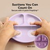 3-Pack Prep Suction Plates with Lids, 100% Silicone Baby Plates with Lid, BPA-Free Kids Divided Toddler Plates - 3 of 4