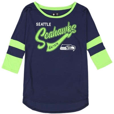 NFL Womens Seattle Seahawks Graphic T-Shirt, Blue, Medium