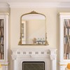 23" x 29.5" Arch Ornate Metal Accent Wall Mirror Antique Gold - Head West: Baroque Inspired, No Assembly Required - 2 of 4