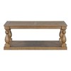 Vintage Coffee Table Featuring Artistic Vase Column Legs and Luxurious Pine Veneer for Timeless Charm, Suitable for Living room, Study Room - 4 of 4