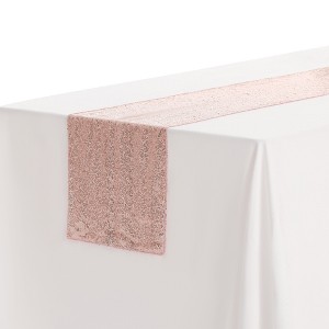Unique Bargains Wedding Decorative Sparkly Sequin Glitz Glitter Table Runner 1 Pack - 1 of 4