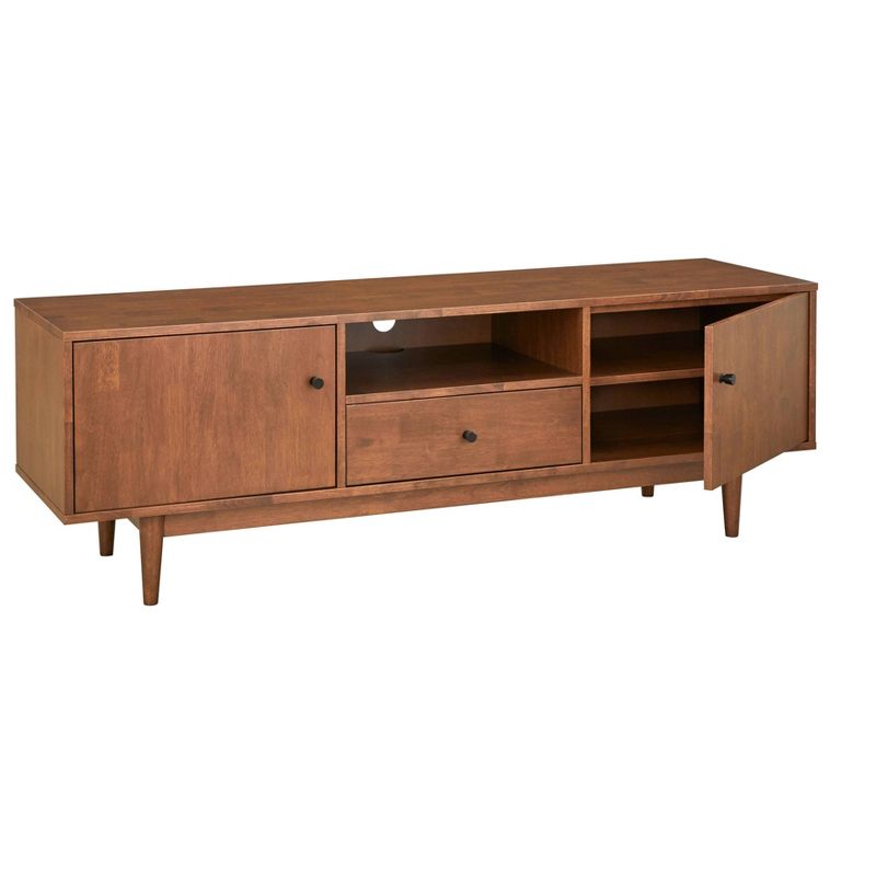 Lawrence Mid-Century Modern TV Stand for TVs up to 80&#34; Walnut - Lifestorey, 4 of 8