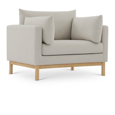 Meridian Furniture,Langham Linen Textured Fabric Chair