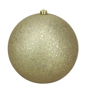 Northlight Holographic Glitter Shatterproof Commercial Christmas Ball Ornament - 10" (250mm) - Gold - 1 of 2