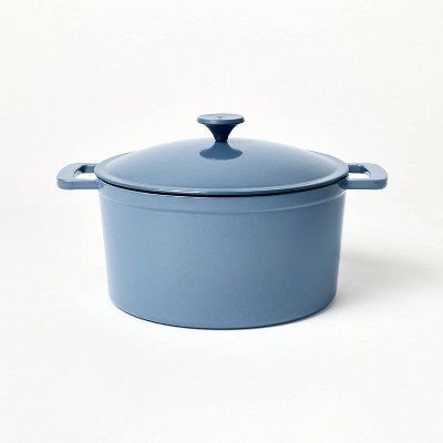 Classica Blue Enamel Oval Dutch Oven - China Enamel Coated Cast Iron  Casserole and Oval Castiron Casserol-Stick price