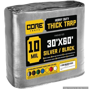 Core Tarps Heavy Duty 10 Mil Tarp Cover, UV Resistant, Rip Proof for Roof, Camping, Patio, Pool, Boat - 1 of 4