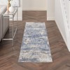 Nourison Grand Expressions GNE04 Indoor only Area Rug - Blue Grey 2'2" x 7'6" - 2 of 4
