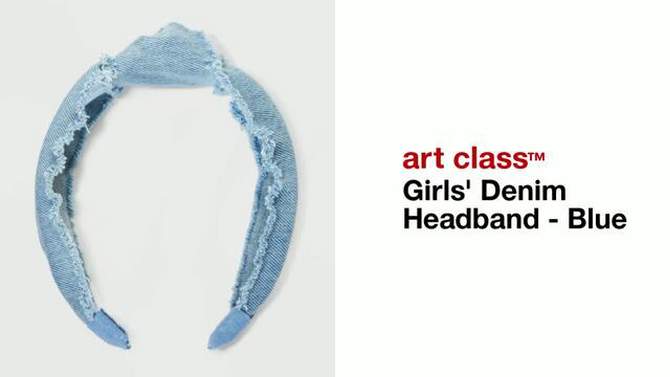 Girls&#39; Denim Headband - art class&#8482; Blue, 2 of 7, play video