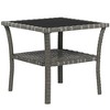 Maggift Patio Side Table, 2-Tier Outdoor Coffee Table, Patio Furniture for Drinks, Dining, Games, Storage, Gray, 19.75"*19.75"*17.75" - 3 of 4