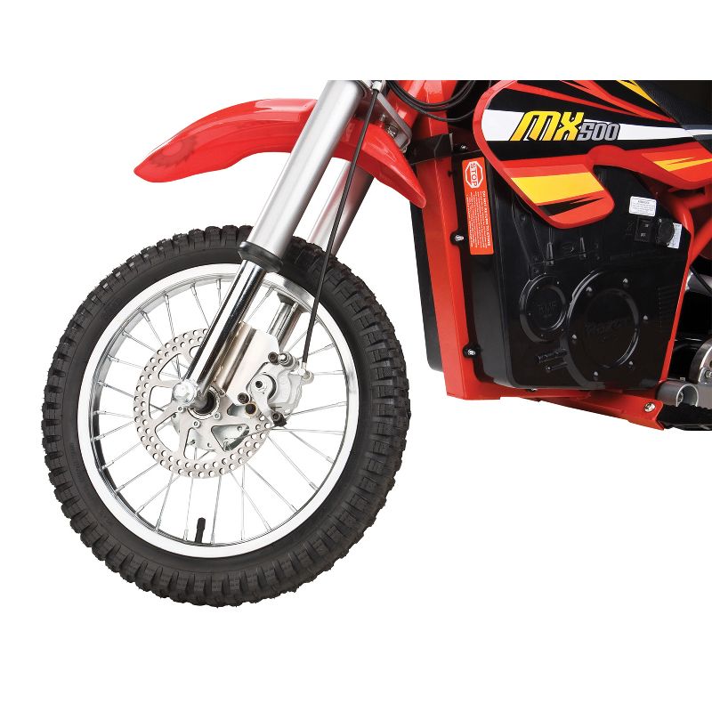 Razor MX500 Dirt Rocket Adult & Teen Ride On High-Torque Electric Motocross Motorcycle Dirt Bike, Speeds up to 15 MPH, Ages 14 and Up, Red, 5 of 8
