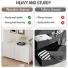 coucheta Round Handle Chest of Drawers Flat Panel Dresser Wooden Bedroom Storage - 3 of 4