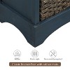 YOOCOZZ Rustic Cabinet with 2 Drawers & 4 Rattan Baskets - 4 of 4
