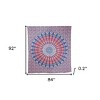 HomeRoots 92" X 84" Orange Purple And Blue Mandala Cotton Hanging Tapestry - 3 of 4