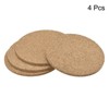 Unique Bargains Soft to the Touch Cork Temperature Resistant Coasters 4 Pcs - 3 of 4