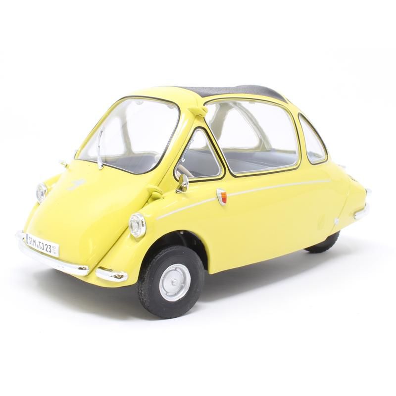 Heinkel Trojan LHD Bubble Car Yellow 1/18 Diecast Model Car by Oxford Diecast, 1 of 5