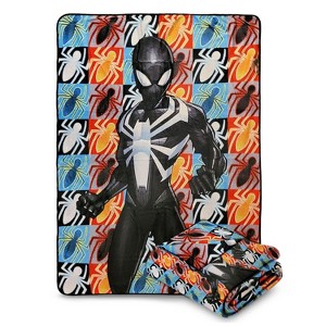 Bazillion Dreams Marvel Spider-Man Symbiote Suit Fleece Softest Comfy Throw Blanket for Adults & Kids| Measures 60 x 45 Inches - 1 of 4