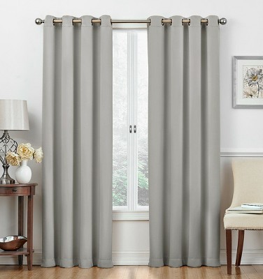 GoodGram 2 Pack Hotel Thermal Grommet 100% Blackout Window Curtain Panels
