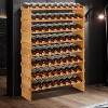 Coucheta Bamboo Wine Rack - Holds 36 Bottles, Stackable Modular Design (Natural) - 2 of 4