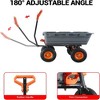 900 lbs Poly Garden Dump Cart - Heavy-Duty Wheelbarrow with 10-Inch Tires, 180° Rotating Handle, Steel Frame, and Quick Release System - 3 of 4