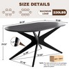 YOUNIKE 69.3" L Oval Dining Table Set for 4, Modern Kitchen Dinner Tables with Wood Top & Metal Base for Dining Room Kitchen Living Room - 3 of 4