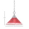Toltec Lighting Any 1 - Light Pendant in  Chrome with 12" Raspberry Crystal Shade - 2 of 2