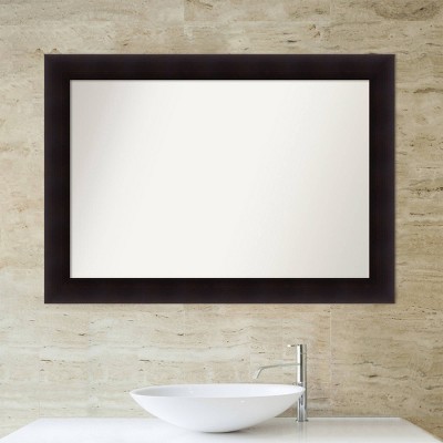 Espresso Wood Framed Full Length Bathroom Vanity Mirror
