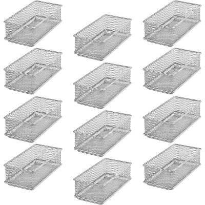 YBM Home Silver Mesh Drawer and Desk Organizer Tray
