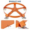 55 Gallon Drum Dolly 1000 lbs - Barrel Cart With Swivel Casters & Cross Braces, Non Tipping Drum Transport for Warehouse/Factories - 2 of 4