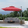 CLIHOME 11 Ft. Outdoor Roman Umbrella,with Double Top Vent,360 Degree Rotation & Heavy-Duty Aluminum Pole (Without Base) - 3 of 4