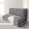 MAXYOYO Bean Bag Sofa Bed - Corduroy Floor Sofa with Washable Cover, Grey - 2 of 4