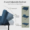 Vipbear Convertible Futon Sofa Bed,Linen Fabric Futon Couch,Detachable Cushion,Adjustable Backrest,Memory Foam Folding Loveseat Sleeper for Office - 4 of 4
