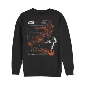 Men's Star Wars The Last Jedi Poe Dameron X-Wing Sweatshirt - 1 of 3