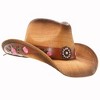 grinderPUNCH Classic Western Outback Cowboy Hat - Mens & Womens Straw Cowgirl Style for Rodeo, Ranch, and Everyday Wear - 2 of 4