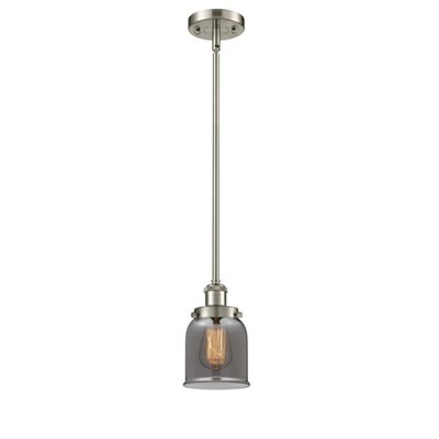 Bell - 1 Light Stem Hung Mini Pendant In Industrial Style-10 Inches Tall and 5 Inches Wide