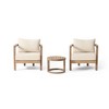 Okak Boho Patio Accent Chairs with Optional Sidetable,Set of 1/2/3,Outdoor Acacia Conversation seat for Porch,Garden&Backyard,400lbs Max - 2 of 4