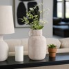 Ceramic Flower Vase for Living Room Decor - Jug Vase with Handle - Modern Home Decor Vase for Bedroom, Office, or Table Decor - 15" Ivory & Tan - 3 of 4