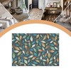 COZONY Washable Natural Leaf Print Rug with Non-Slip Backing, Boho Vintage Distressed Carpet for Living Room and Nursery - 4 of 4