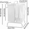 QingMoon Laundry Hamper with Removable Bag, 2-Tier Laundry Basket with Handles and Lid, Storage Sorter Basket for Laundry Room and Bathroom - 4 of 4
