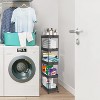 MaseiKar 5-Tier Storage Cart Organizer Rolling Utility Cart, Mobile Shelving Unit Slide Out Storage Shelves for Kitchen Living Room Bathroom - 4 of 4