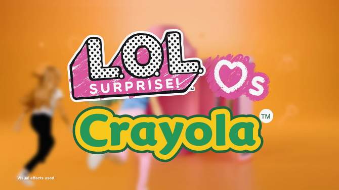 L.O.L. Surprise! Loves CRAYOLA Color Me Studio- with Collectible Doll, Over 30 Surprises, Paper Dresses, Crayon Dolls, 2 of 10, play video