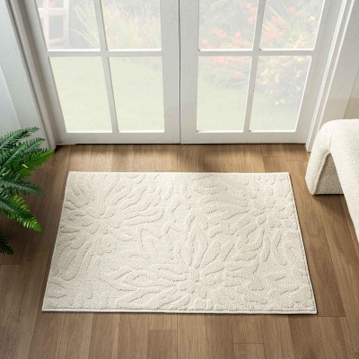 Luxe Weavers Abstract Floral Cream Area Rug