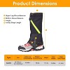 LakeForest Leg Gaiters Waterproof Snow Boot Gaiters Snow Legging Shoe Gaiters Leg Cover for Walking Hunting Mountain Climbing Snowshoeing - 3 of 4