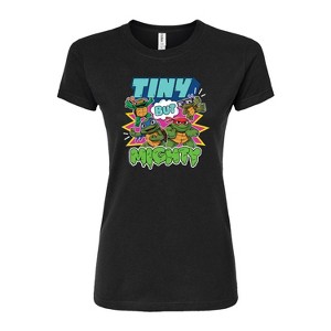 Women's - Teenage Mutant Ninja Turtles Mutant Mayhem - Tiny But Mighty Fitted Graphic T-Shirt - 1 of 2