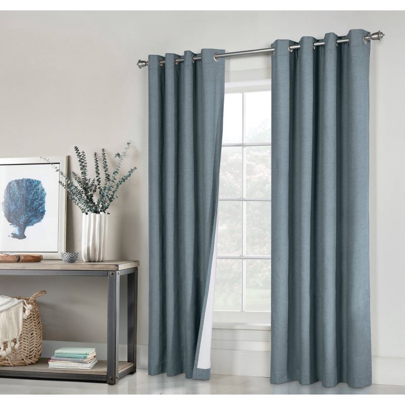 Set of 2 Suprema Grommet Top Blackout Curtain Panels - Thermaplus, 1 of 7