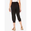 Roaman's Women's Plus Size Drawstring Soft Knit Capri Pant - image 3 of 4