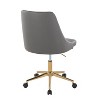 TiramisuBest Contemporary Grey PU Leather Swivel Task Chair, Adjustable Height & Padded - 3 of 4