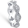 Pompeii3 3/4ct Marquise & Diamond Stackable Infinity Eternity Ring 14K White Gold - 3 of 4