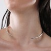 SOHI Women's Metallic Silver The Shackle Torque Necklace - 4 of 4