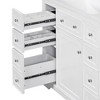 NicBex 36'' Bathroom Storage Cabinet with Sink, Bathroom Vanity, 6 Spacious Drawers and 1 Two-tier Cabinet for Bathroom, White - 3 of 4